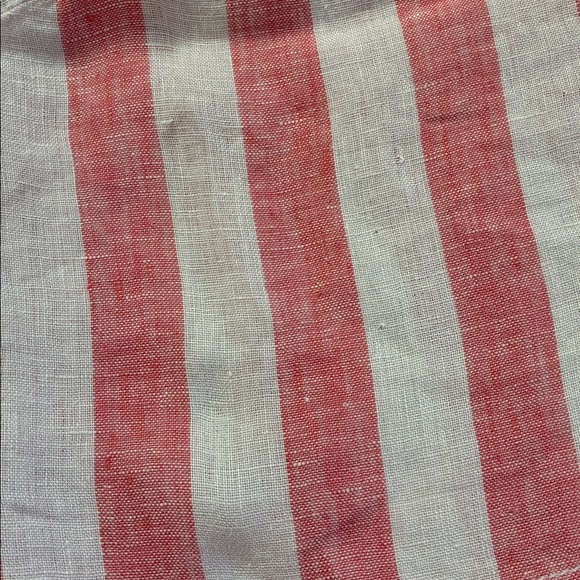 C&C California Striped Pink and Cream Crop Top with Button Up Back Detail - Picture 9 of 9